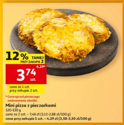 Mini pizza z pieczarkami
