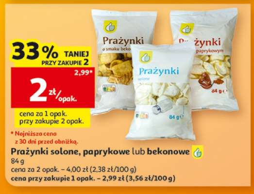 Prażynki solone, paprykowe lub bekonowe