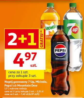 Napój gazowany 7 Up, Mirinda, Pepsi lub Mountain Dew