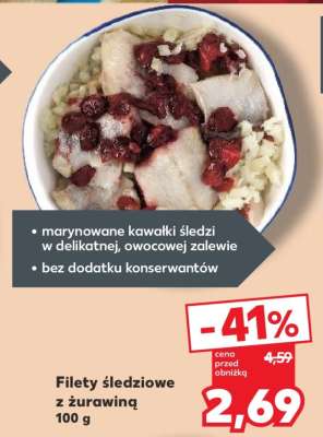 Filety śledziowe z żurawiną 100 g