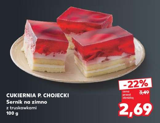 Sernik na zimno z truskawkami