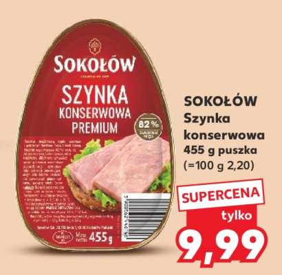 SOKOŁÓW Szynka konserwowa 455 g puszka