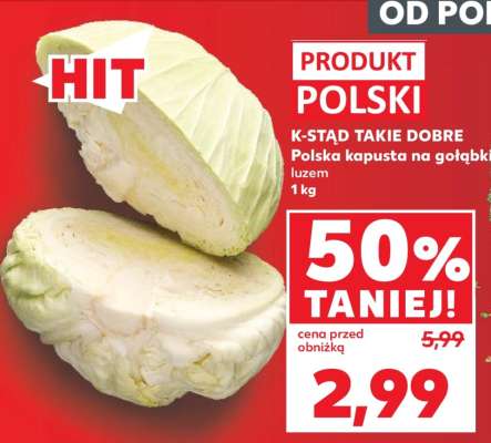 Polska kapusta na gołąbki luzem 1 kg