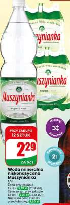 Woda mineralna niskonasycona Muszynianka