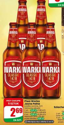 Piwo Warka Jasne Pełne