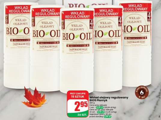 Wkład olejowy regulowany BIO9 Płomyk