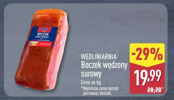 WĘDLINIARNIA Boczek wędzony surowy