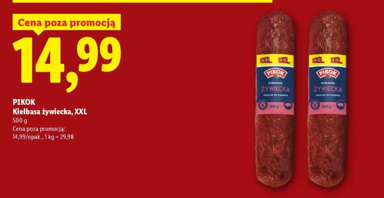 PIKOK Kiełbasa żywiecka, XXL