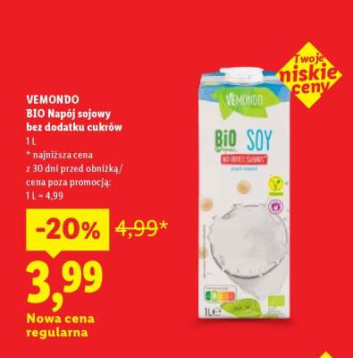VEMONDO BIO Napój sojowy bez dodatku cukrów
