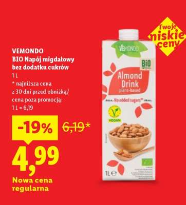 VEMONDO BIO Napój migdałowy bez dodatku cukrów