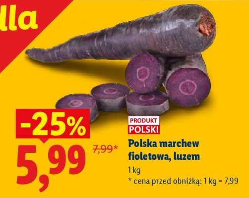 Polska marchew fioletowa, luzem