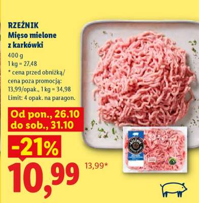 RZEŹNIK Mięso mielone z karkówki
