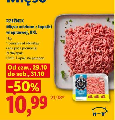 RZEŹNIK Mięso mielone z łopatki wieprzowej, XXL
