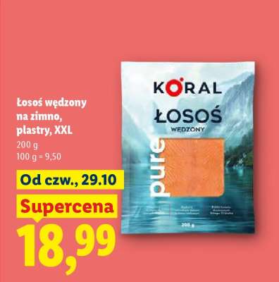 Łosoś wędzony na zimno, plastry, XXL