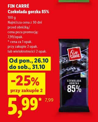 FIN CARRÉ Czekolada gorzka 85%