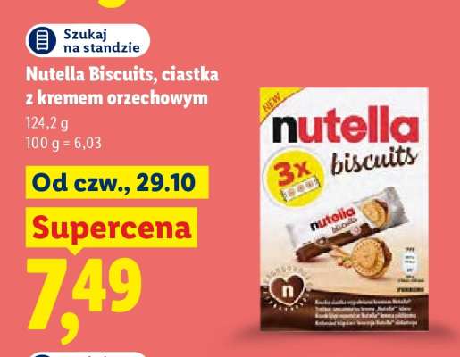 Nutella Biscuits, ciastka z kremem orzechowym