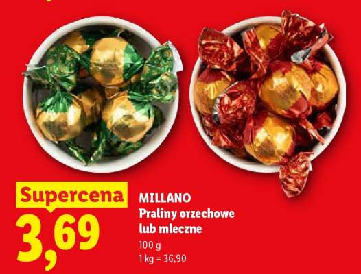MILLANO Praliny orzechowe lub mleczne