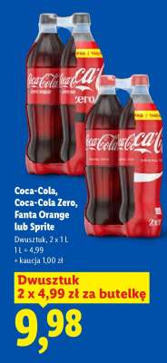 Coca-Cola, Coca-Cola Zero, Fanta Orange lub Sprite
