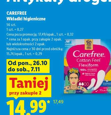 CAREFREE WKŁADKI HIGIENICZNE