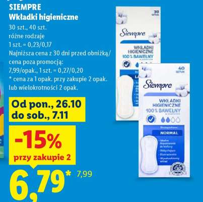 SIEMPRE Wkładki higieniczne