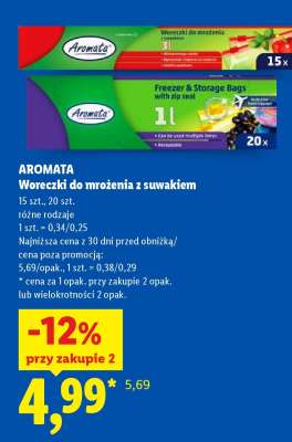 AROMATA Woreczki do mrożenia z suwakiem