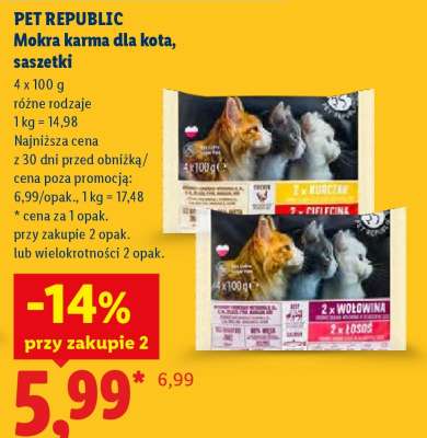 PET REPUBLIC Mokra karma dla kota, saszetki